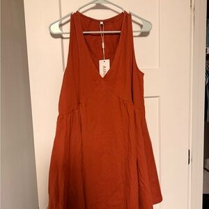 Athlison Burnt Orange Dress